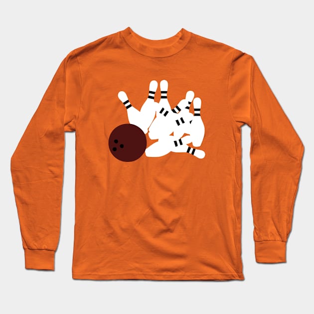 bowling ball Long Sleeve T-Shirt by Huggy Mauve